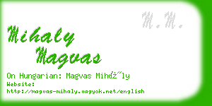 mihaly magvas business card